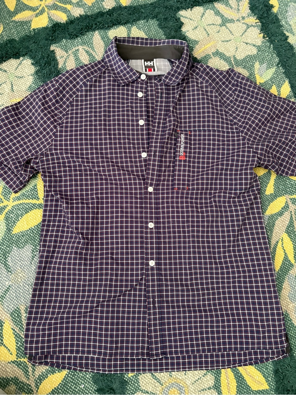 Helly Hansen Ocean Power Technical Sailing Shirt Large Short sleeve Buttondown